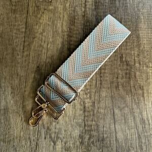 Blue Tan Purse Strap Crossbody Guitar Strap NEW FAST SHIP